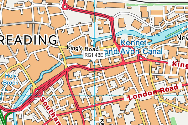 RG1 4BE map - OS VectorMap District (Ordnance Survey)