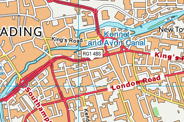 RG1 4BS map - OS VectorMap District (Ordnance Survey)