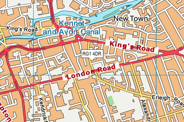 RG1 4DR map - OS VectorMap District (Ordnance Survey)