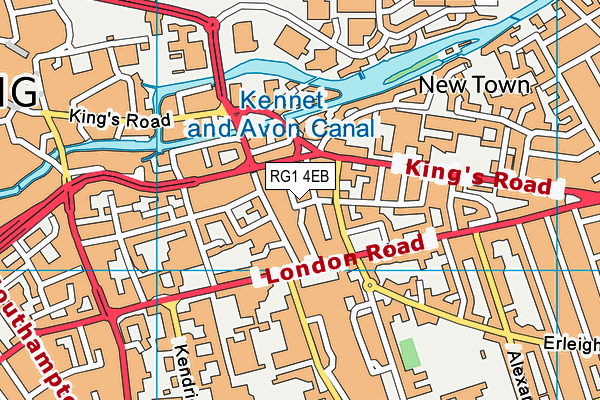 RG1 4EB map - OS VectorMap District (Ordnance Survey)