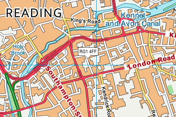 RG1 4FF map - OS VectorMap District (Ordnance Survey)