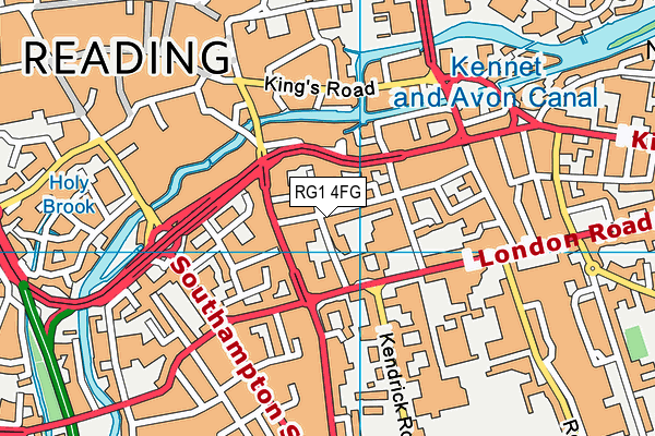 RG1 4FG map - OS VectorMap District (Ordnance Survey)