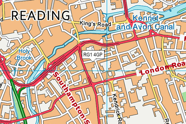 RG1 4GP map - OS VectorMap District (Ordnance Survey)