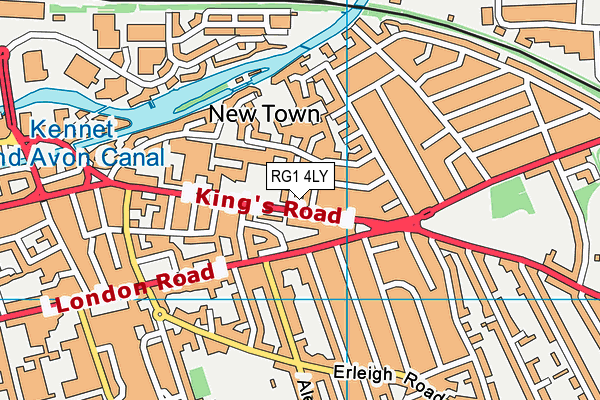 RG1 4LY map - OS VectorMap District (Ordnance Survey)