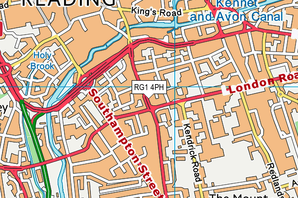 RG1 4PH map - OS VectorMap District (Ordnance Survey)