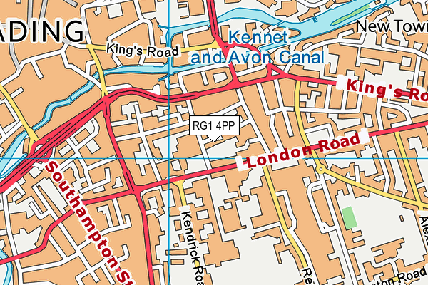 RG1 4PP map - OS VectorMap District (Ordnance Survey)