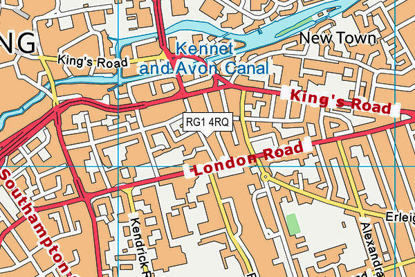 RG1 4RQ map - OS VectorMap District (Ordnance Survey)