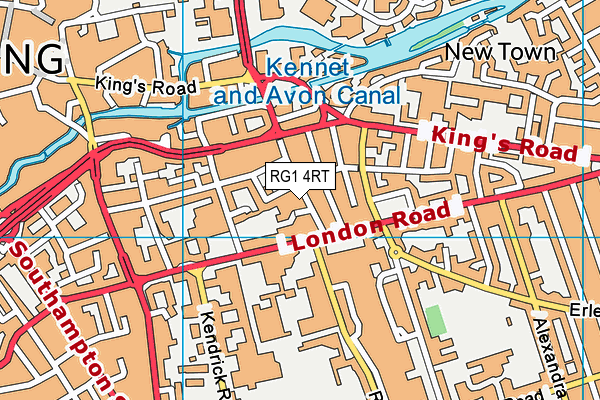 RG1 4RT map - OS VectorMap District (Ordnance Survey)