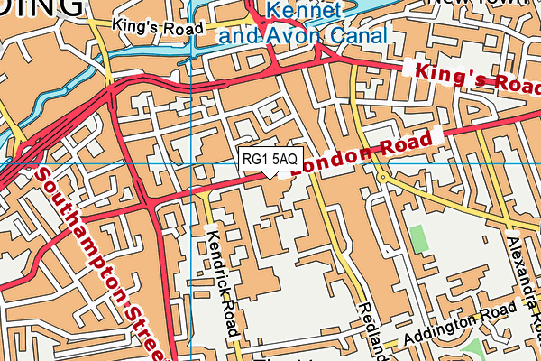 RG1 5AQ map - OS VectorMap District (Ordnance Survey)