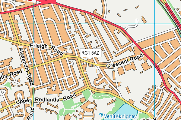 RG1 5AZ map - OS VectorMap District (Ordnance Survey)