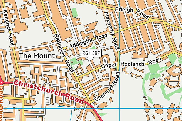 RG1 5BF map - OS VectorMap District (Ordnance Survey)