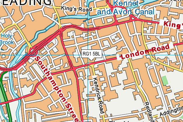RG1 5BL map - OS VectorMap District (Ordnance Survey)