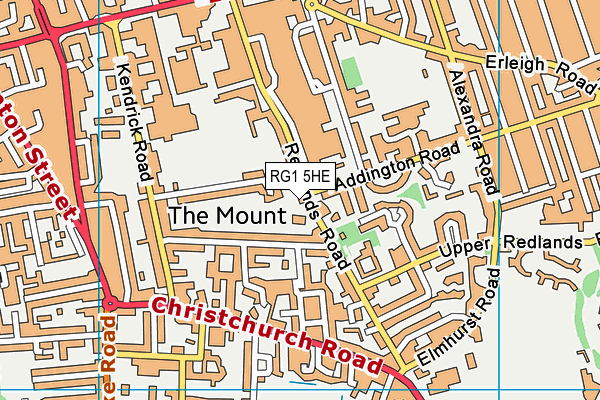 RG1 5HE map - OS VectorMap District (Ordnance Survey)