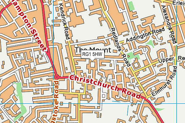 RG1 5HW map - OS VectorMap District (Ordnance Survey)