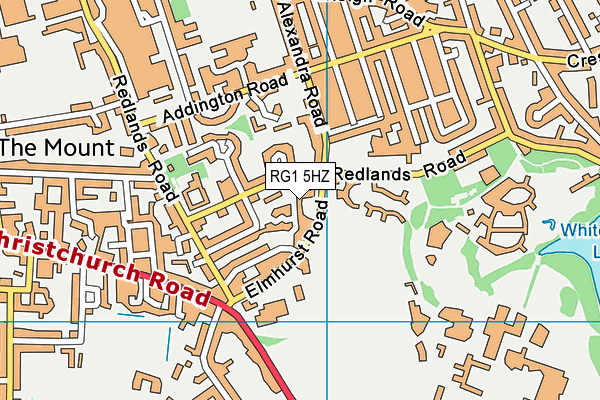 RG1 5HZ map - OS VectorMap District (Ordnance Survey)