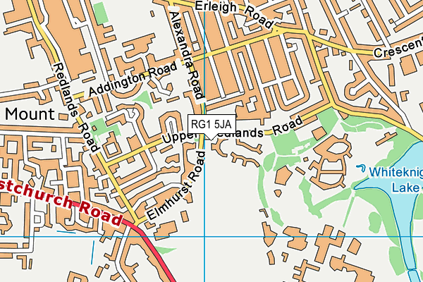 RG1 5JA map - OS VectorMap District (Ordnance Survey)