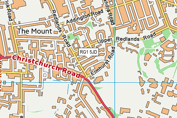 RG1 5JD map - OS VectorMap District (Ordnance Survey)
