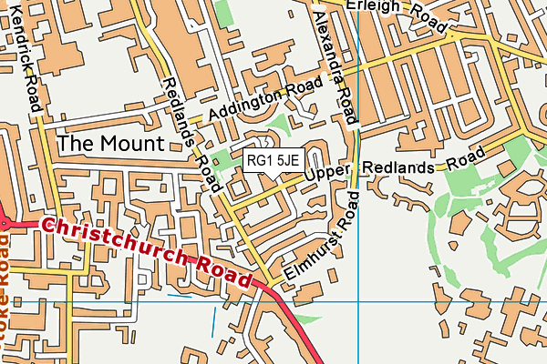 RG1 5JE map - OS VectorMap District (Ordnance Survey)