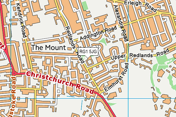 RG1 5JG map - OS VectorMap District (Ordnance Survey)