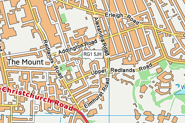 RG1 5JH map - OS VectorMap District (Ordnance Survey)