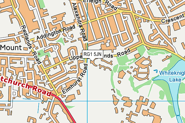 RG1 5JN map - OS VectorMap District (Ordnance Survey)