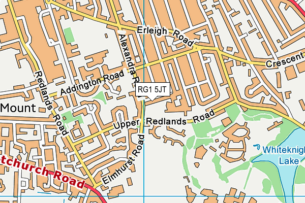 RG1 5JT map - OS VectorMap District (Ordnance Survey)