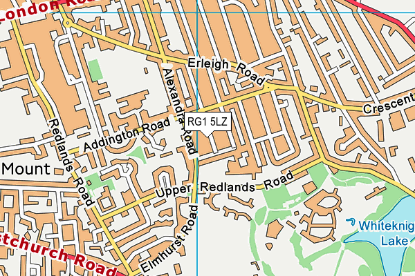 RG1 5LZ map - OS VectorMap District (Ordnance Survey)