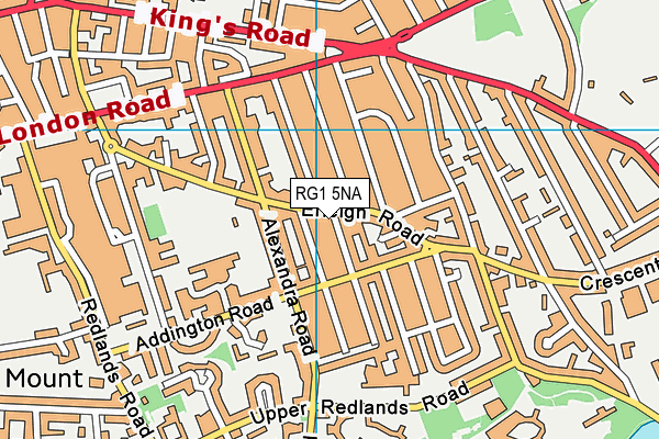 RG1 5NA map - OS VectorMap District (Ordnance Survey)