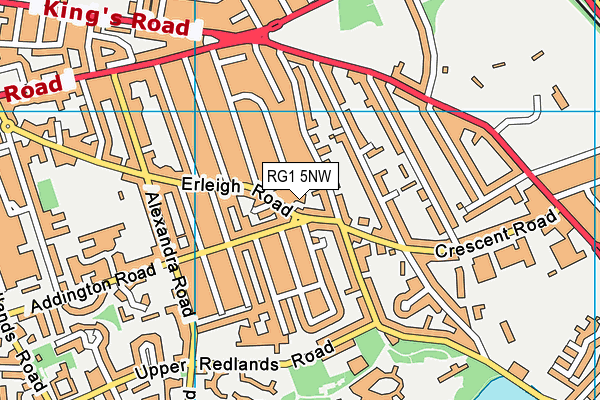RG1 5NW map - OS VectorMap District (Ordnance Survey)
