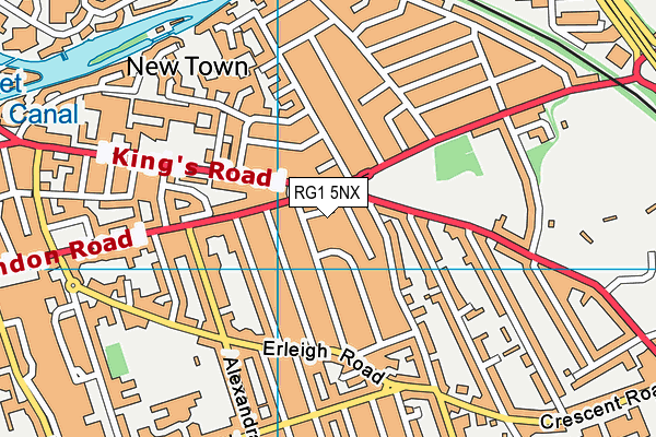 RG1 5NX map - OS VectorMap District (Ordnance Survey)