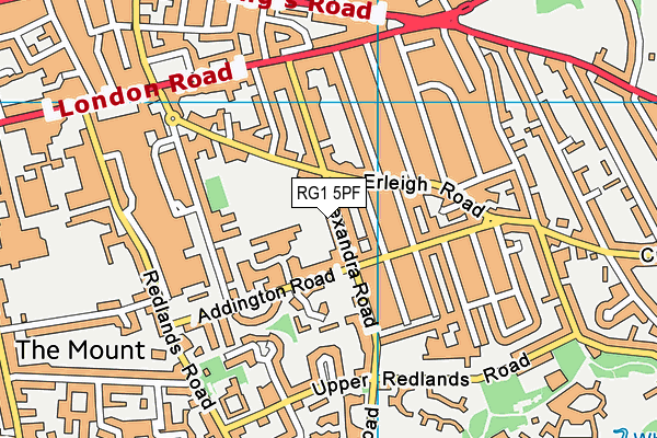 RG1 5PF map - OS VectorMap District (Ordnance Survey)