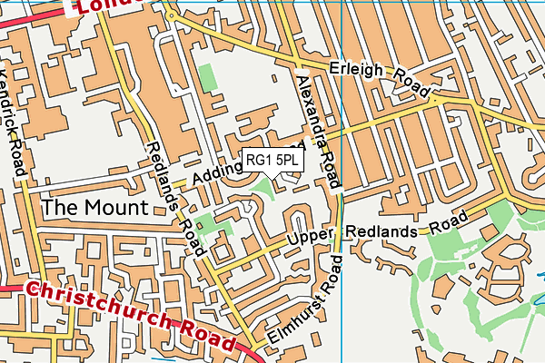 RG1 5PL map - OS VectorMap District (Ordnance Survey)