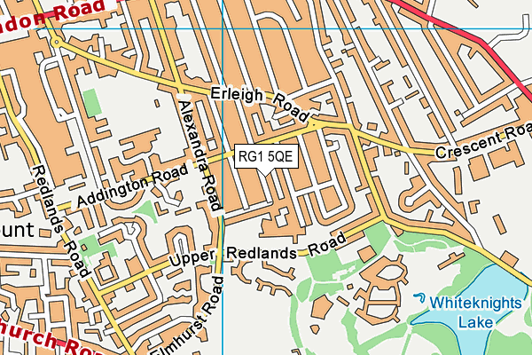 RG1 5QE map - OS VectorMap District (Ordnance Survey)