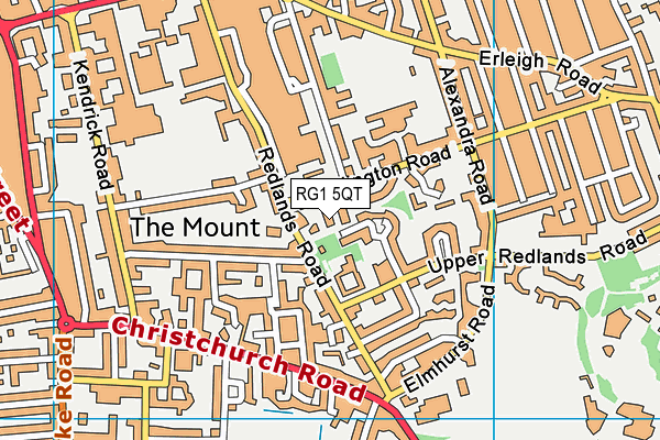 RG1 5QT map - OS VectorMap District (Ordnance Survey)