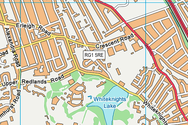 RG1 5RE map - OS VectorMap District (Ordnance Survey)