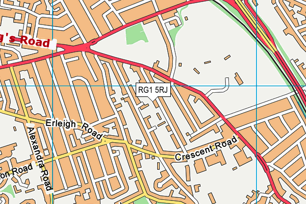 RG1 5RJ map - OS VectorMap District (Ordnance Survey)