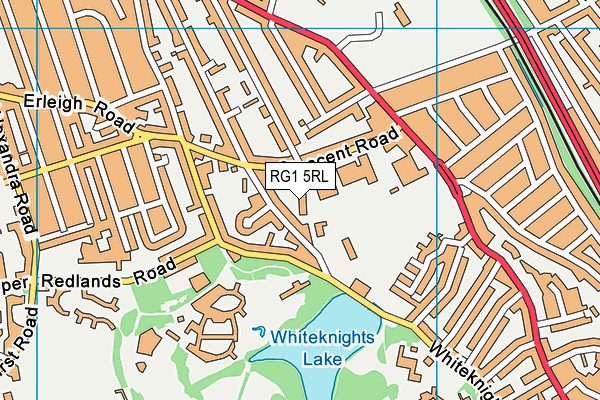 RG1 5RL map - OS VectorMap District (Ordnance Survey)