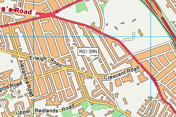 RG1 5RN map - OS VectorMap District (Ordnance Survey)