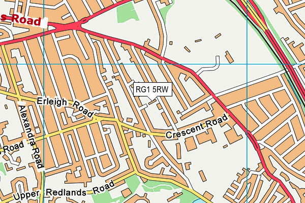 RG1 5RW map - OS VectorMap District (Ordnance Survey)