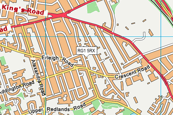RG1 5RX map - OS VectorMap District (Ordnance Survey)