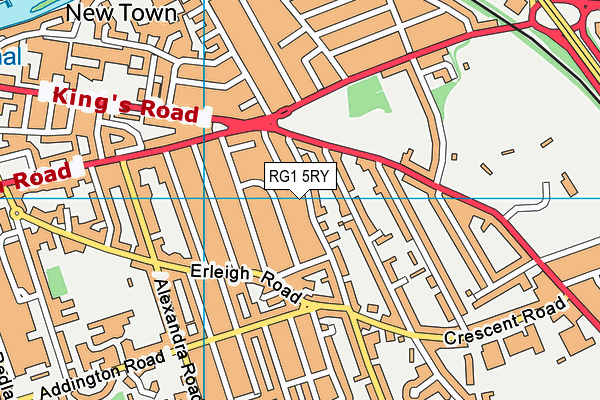 RG1 5RY map - OS VectorMap District (Ordnance Survey)