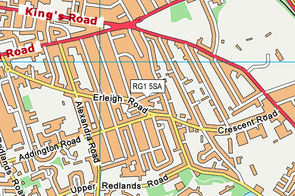RG1 5SA map - OS VectorMap District (Ordnance Survey)