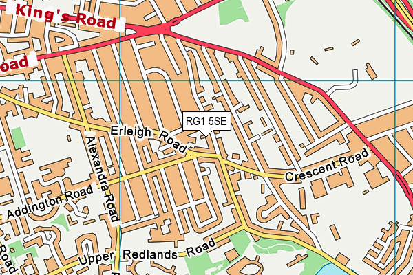 RG1 5SE map - OS VectorMap District (Ordnance Survey)