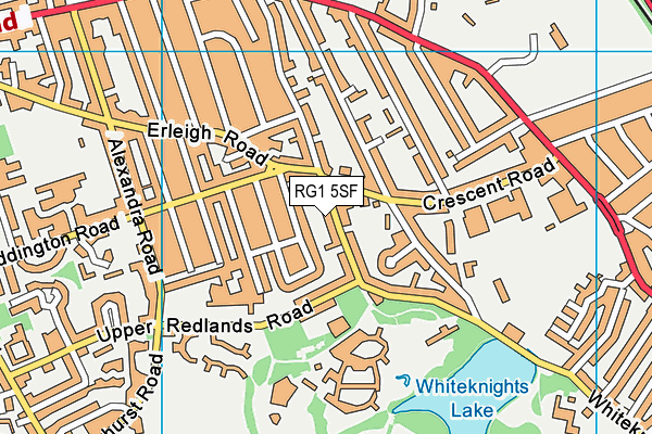 RG1 5SF map - OS VectorMap District (Ordnance Survey)