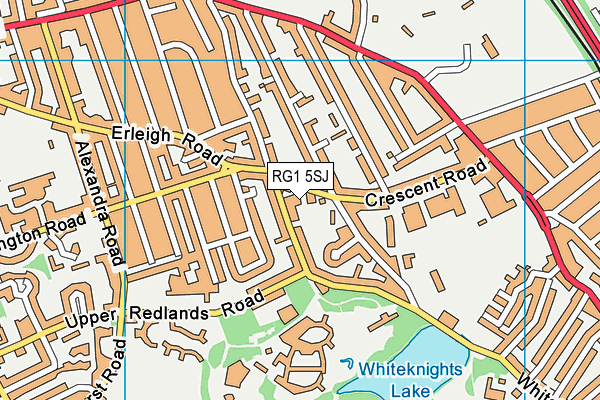 RG1 5SJ map - OS VectorMap District (Ordnance Survey)