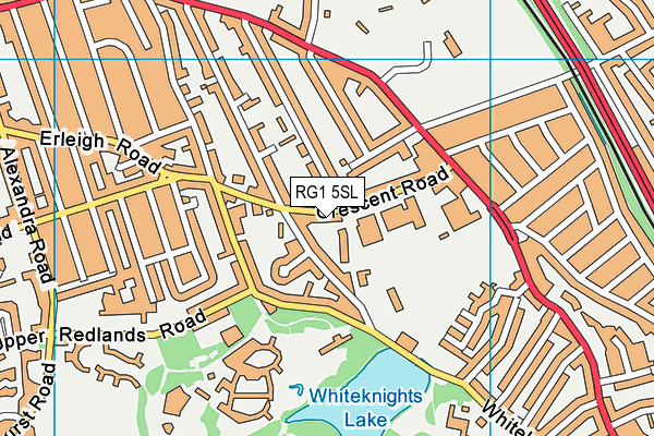 Maiden Erlegh School in Reading map (RG1 5SL) - OS VectorMap District (Ordnance Survey)