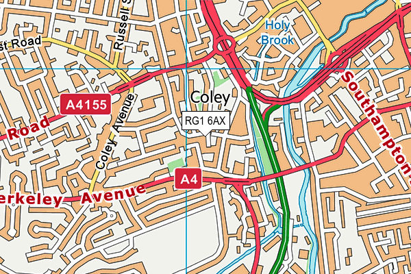 RG1 6AX map - OS VectorMap District (Ordnance Survey)