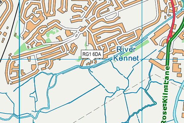RG1 6DA map - OS VectorMap District (Ordnance Survey)