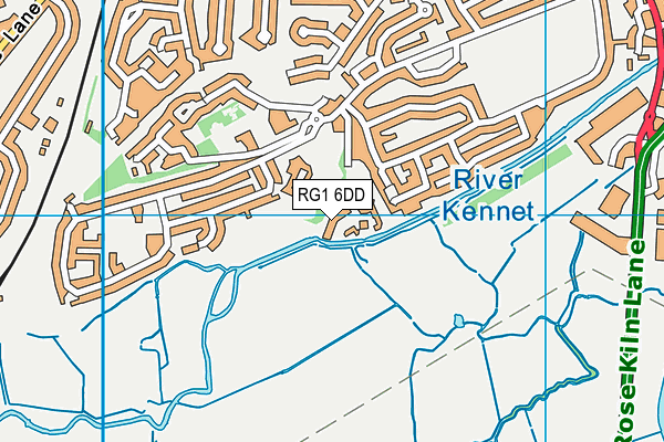 RG1 6DD map - OS VectorMap District (Ordnance Survey)