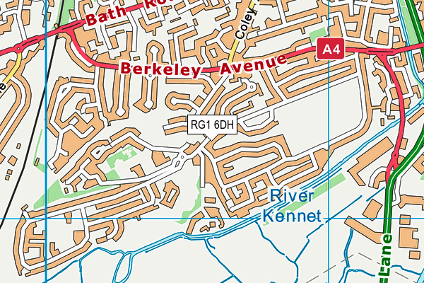 RG1 6DH map - OS VectorMap District (Ordnance Survey)